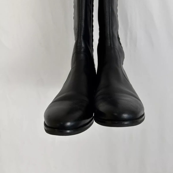 Cole Haan Elverton Tall Riding Boots Leather Black Quilted Women's 8.5 - Picture 4 of 5